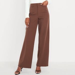 NWT Old Navy Pixie High Waisted Super Wide Leg Pants Chocolate Brown